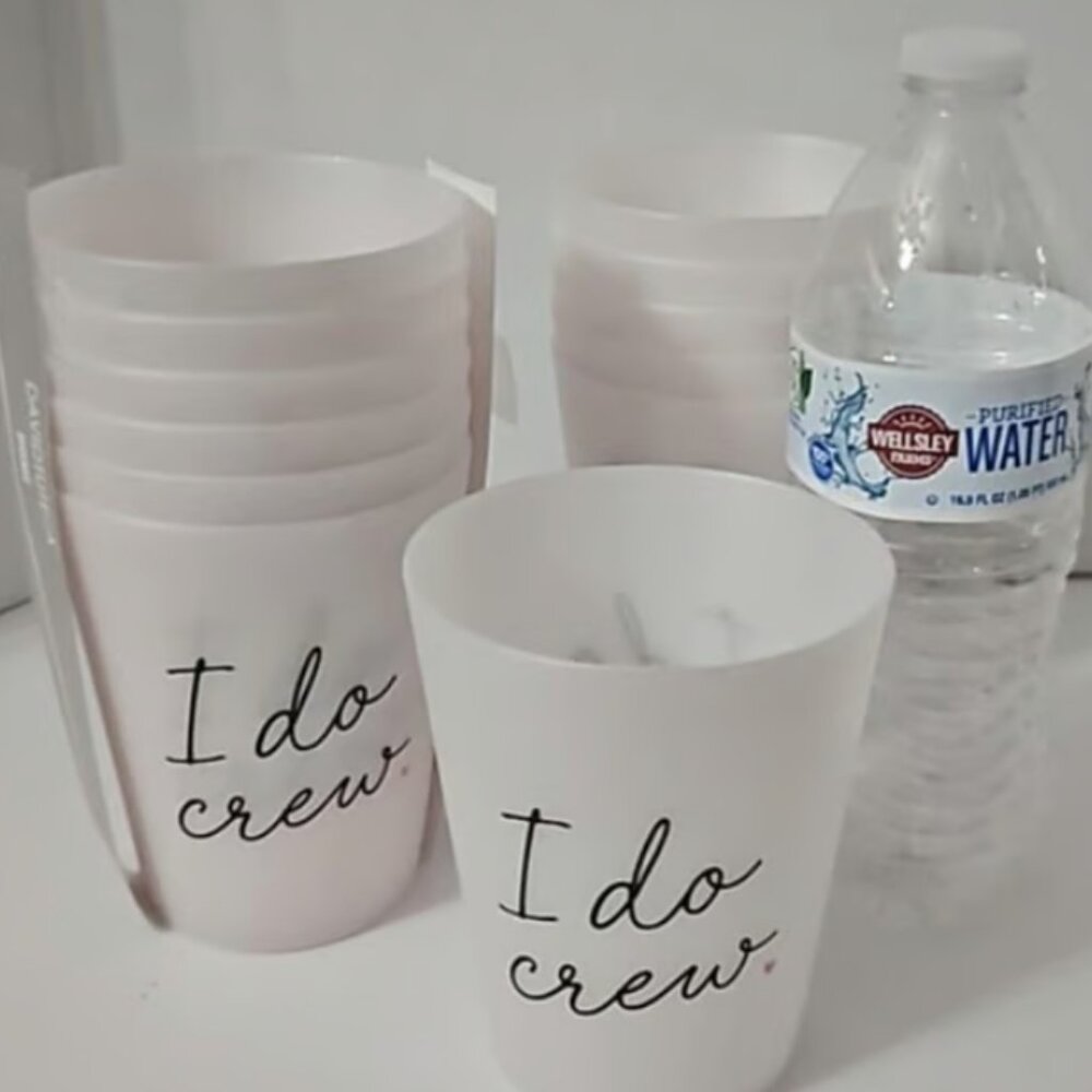 Opened / unused  12 tumblers "I Do Crew" - Picture 2 of 2